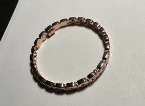 Premier Designs Rose Gold & Rhinestone Hinged Bangle Bracelet 7 Inch thumbnail 3