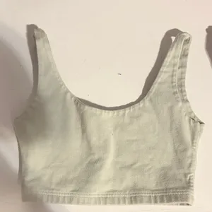 Brandy Melville Soft light green Cream Crop Top thumbnail 4
