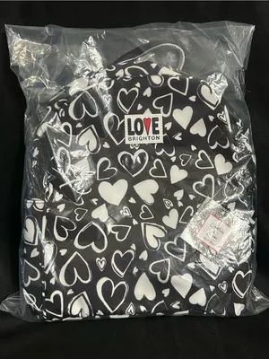 Brighton Endless Love Black & White Heart Print Backpack NWT thumbnail 2