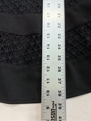 White House Black Market Mesh Inset Banded Fit-AndFlare Dress Black SZ 10 thumbnail 11