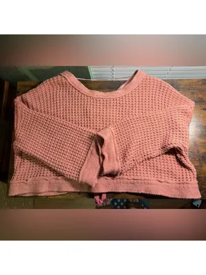 Free People Sweater Maybe Baby Pullover Sweater chunky knit lace up back thumbnail 7
