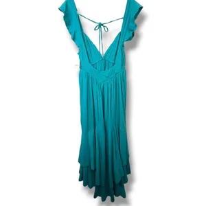 NEW Free People Free-est Tropic Teal Aquamarine String Of Hearts Midi Dress XS thumbnail 7