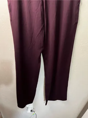 Max Studio London Wide Leg Pull On Burgundy Comfy Pants NWT M thumbnail 11