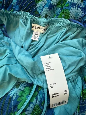 Urban Outfitters Halter Maxi Dress Blue Daisy Floral Boho Summer Party Fairy thumbnail 5