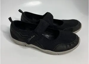 Skechers Mary Jane Sneakers Womens 9.5 Black Excellent Air Cooled Memory Foam thumbnail 1