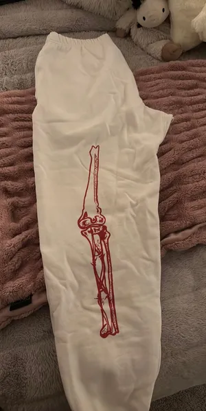 Purgatory Vinnie Hacker Skeleton Joggers White Size L thumbnail 2