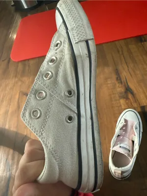 Tricolor Grey and Pink Low Rise Converse Women’s Size 6 thumbnail 6