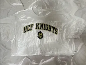 UCF Knights White Cropped Tee Size L thumbnail 1