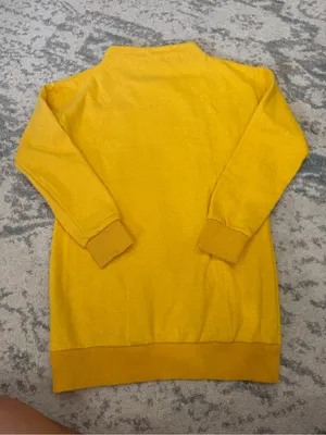 Gymshark Yellow Mock Neck Tunic Hoodie Sweatshirt Size Small thumbnail 5