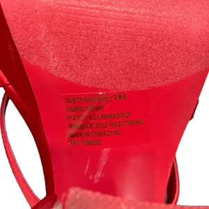 Steve Madden Gutsy Platform Pump Red Satin Block Heel Sandals Y2K Style Size 7 thumbnail 9