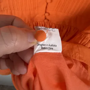 Showpo Zandra Mini Dress Size 8 Orange Puff Sleeve Cotton Poplin Vibrant Bright thumbnail 11