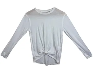 Abercrombie & Fitch Soft AF White Twist Front Long Sleeve Shirt Blouse Size XS thumbnail 1