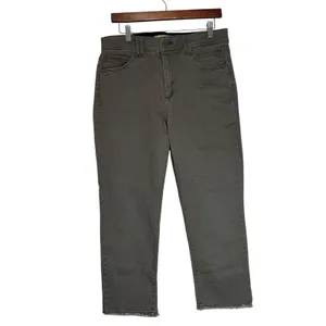 Yogipace Women Gray Cropped Straight Leg‎ Stretch Jeans Size L thumbnail 10