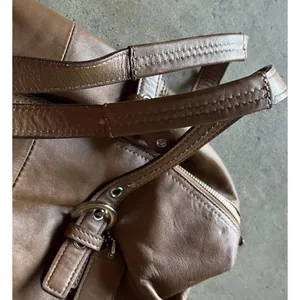 Coach F17220 Soho Shoulder Bag Purse Brown Leather Boho Slouchy Classic thumbnail 12