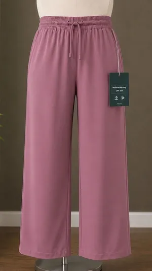 We Wander Women Pink Moisture Wicking Wide Leg Pants UPF 40 Small Hiking Travel thumbnail 1