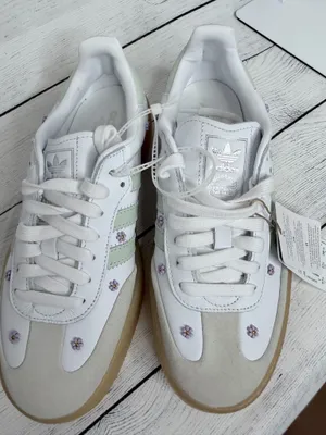 Adidas Shoes Women’s White Samba Originals Casual Green 7 thumbnail 5