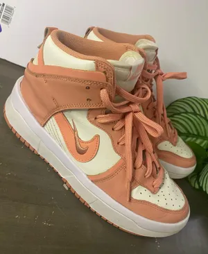 Nike Dunk High Up Sail/Crimson Bliss Womens Size 8 thumbnail 1