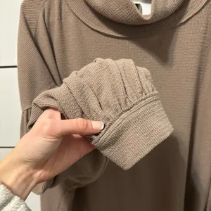 Free People Winnie Top Mock Neck Cutout Back Brown thumbnail 5