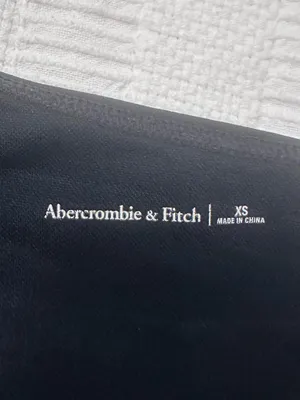 Abercrombie & Fitch Black One-Piece Swimsuit with White Logo thumbnail 3