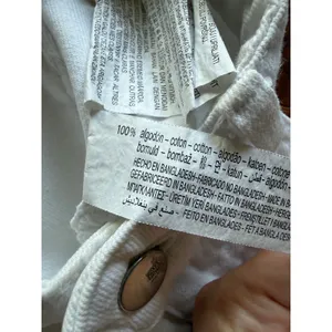 ZARA White High Rise Denim Cutoff Shorts Size 6 thumbnail 6
