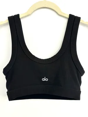 Alo Yoga Black Wellness Bra Size XS thumbnail 3