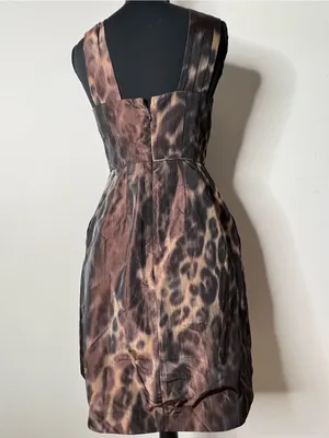 Banana Republic Leopard Print Halter Dress 0 Mob Wife Indie Sleaze Fit Flare thumbnail 6
