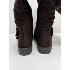 Wanted Brown Faux‎ Suede Slouch Knee High Studded Buckle Boots Size 5.5 thumbnail 7