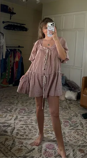 Free people County Line Plaid Romper thumbnail 1