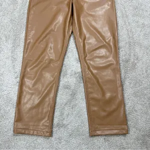 Abercrombie & Fitch Curve Love 90s Straight Ultra Hi Rise Pants Vegan Leather 31 thumbnail 6