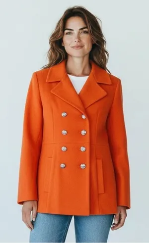 PAUL LEVY Vintage Wool Double Breast Coat Size M NEW thumbnail 1