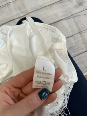 White Lace Bodysuit Size L thumbnail 5