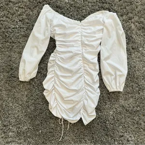 More To Come Abril Off Shoulder Dress in White, Size XS​​​​​ thumbnail 6