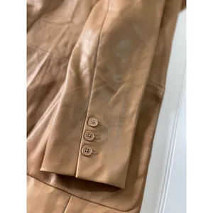 Express Camel Faux Leather Blazer Jacket Plus Size XL NWT Autumn Fall Staple thumbnail 11