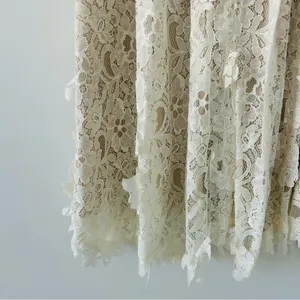 ASOS Off White All Lace Floral Appliqué Cap Sleeve A Line V Back Mini Dress 8 thumbnail 4