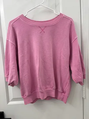 Pilcro short sleeve crew neck sweatshirt top thumbnail 3