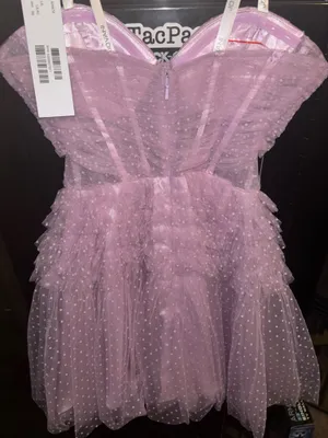 Jovani Lilac Dress Strapless thumbnail 2
