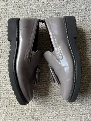 Franco Sarto Women's Metallic Dark Gray Loafer Flats Size‎ 7.5 thumbnail 3