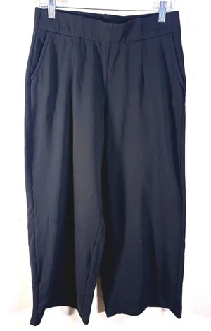 Torrid Super Soft‎ Fleece Wide Leg Pants Black Plus Size 00 (M/L) thumbnail 1