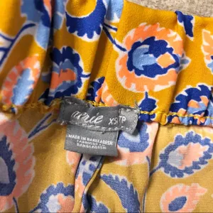 Aerie High Rise Paisley Tassel‎ Lace Shorts Blue Yellow XS thumbnail 3