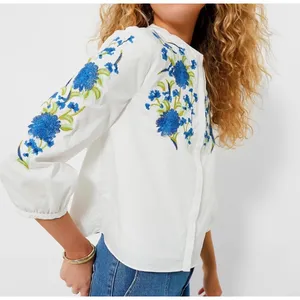 NEW Tuckernuck Hyacinth House Bluebell Embroidery Thalia Blouse Size XXS thumbnail 3