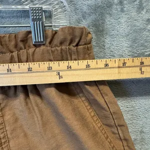 2134 | Zara High Waisted Paperbag Button Front Shorts Brown Womens L thumbnail 3