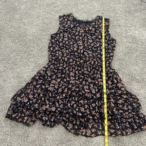 I Joah Sleeveless Black Floral Ruffle Hem Dress thumbnail 6