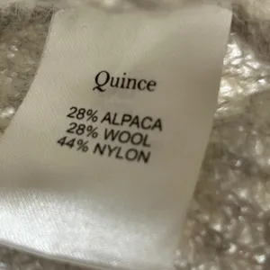 Quince Ribbed Alpaca Wool Blend Crewneck Sweater Heather‎ Gray XS thumbnail 4