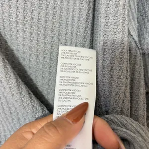 Free People We The Free Santa Clara Thermal Top Gray Oversized M thumbnail 9