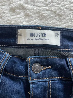 Hollister Curvy High-Rise Dark Wash Flare Jeans SIZE 4 SHORT thumbnail 6