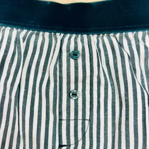 VS PINK Velvet Trim Ruffle Pajama Shorts Deep Forest Green & White Stripes SMALL thumbnail 10