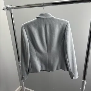 Jones New York Powder Blue Knit Tailored Blazer thumbnail 4