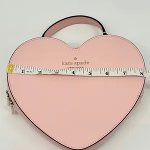 Kate Spade Love Shack Heart Bag Women Small Chalk Pink Leather Top Handle Purse thumbnail 8
