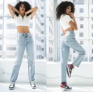 Revice Crossover Waistband Light Wash High waist jeans thumbnail 2