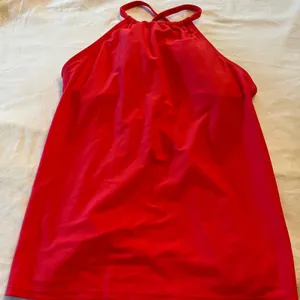New Shade & Shore Tankini Swim Top Solid Red Size XS Racerback Adjustable thumbnail 1